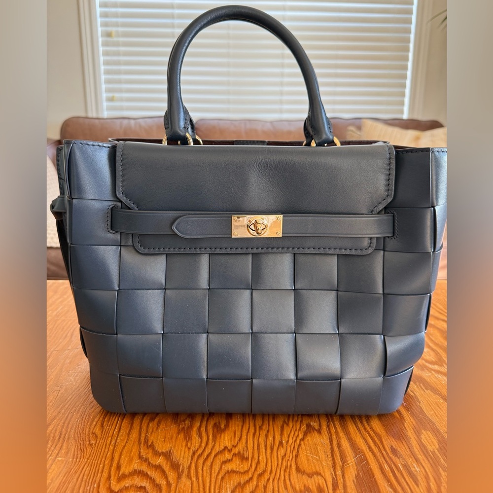 *Rare* Michael Kors Hamilton Legacy Large Woven Belted Satchel